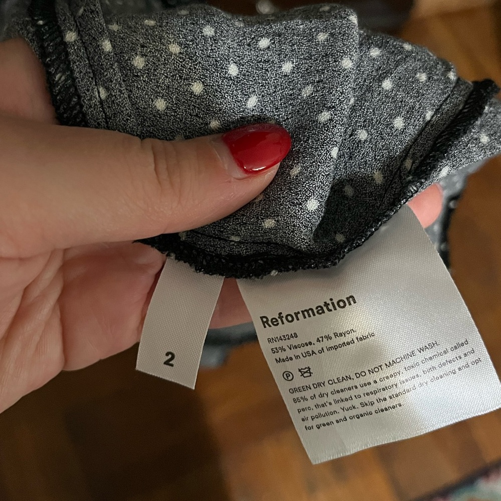 Reformation Polka Dot Zoe Skirt - Picture 2 of 4